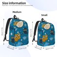 thumbnail image 3 of Bixox Cute Colorful Owls And Trees Printing Canvas Backpack Lightweight Casual Travel Backpack School Backpack Fits 15.6 Inch Notebook, 3 of 5