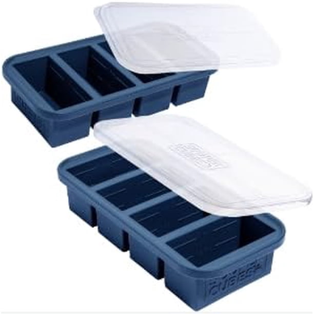 Bandeja para congelador Souper Cubes, 250 ml, silicona, paquete de 2 con tapas