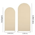 thumbnail image 3 of Acekid 2pcs Wedding Arch Cover, 5.9ft+6.6ft Round Top Chiara Backdrop Cover, Spandex Wedding Arch Stand Covers for Birthday Party Banquet Decoration, 3 of 6