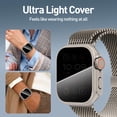 thumbnail image 4 of Privacy Apple Watch Case for Apple Watch Series 9/8/7 45mm, Privacy Tempered Glass Screen Protector，[Anti-Peeping] Full Coverage Durable PC Hard Cover Bumper for iWatch Series-Titanium, 4 of 9