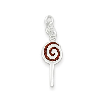 - Sterling Silver Enameled Lollipop Charm Pendant