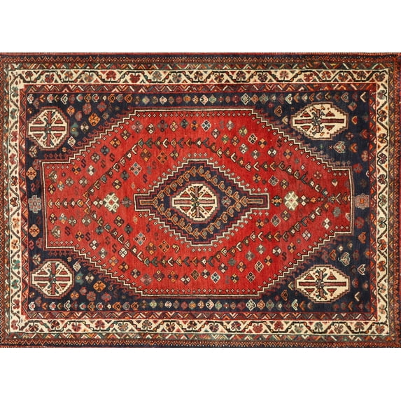 Ahgly Company Indoor Rectangle Traditional Red Persian Area Rugs, 5' x 8'