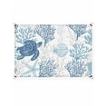 thumbnail image 2 of Sun Shade Sail 14x18Ft Summer Ocean Blue Coral and Sea Turtle Uv Block Sunshade Canopy Outdoor Shade Cover Rectangle Shade Cloth For Patio Garden Yard Deck Pergola, 2 of 6