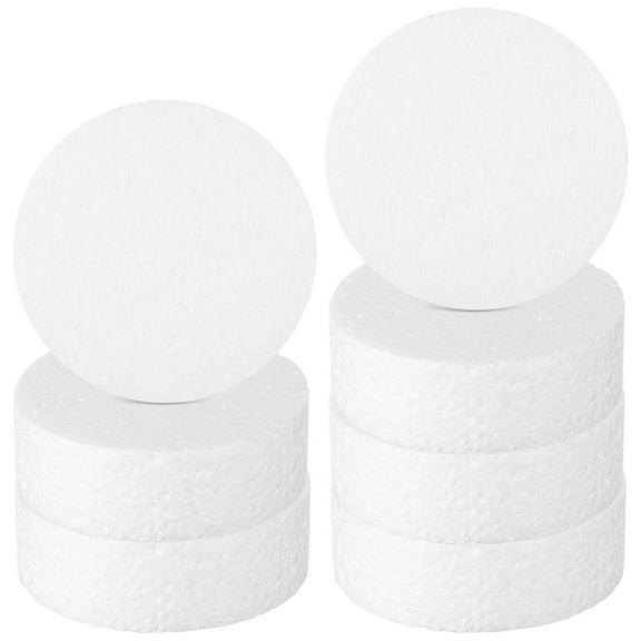 COOPHYA Craft Making Foam Cylinder White 7Pcs 6.0X6.0X1.6In
