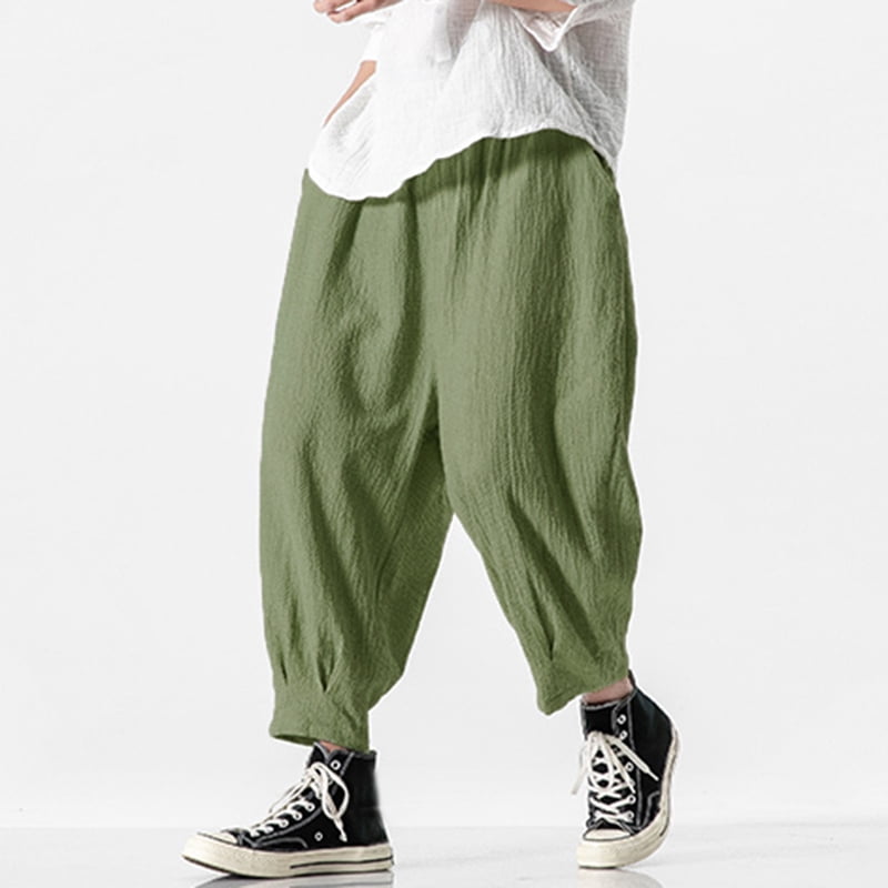 Summer Men Casual Cotton Linen 