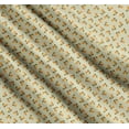 thumbnail image 3 of Soimoi Yellow Cotton Voile Fabric Stripe & Orange Fruits Printed Craft Fabric by the Yard 42 Inch Wide, 3 of 7