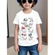 thumbnail image 1 of Halloween T-shirt - Boys Summer Cotton Tshirt Simple Soft Comfortable | unisex Kids Colorful Ghost Print Tee | Childrens Short Sleeve Casual Top, 1 of 6