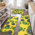 thumbnail image 2 of Green Lime Slices Yellow Pattern Kitchen Rugs Sets Of 3,Kitchen Runner Rugs Non Skid Washable,Decorative Kitchen Floor Mats for Kitchen,Sink,Laundry,17"x30"+ 17"x47" + 17"x59", 2 of 6