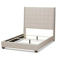 thumbnail image 2 of Baxton Studio Georgette Modern and Contemporary Light Beige Fabric Queen Upholstered Bed, 2 of 5