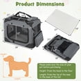 thumbnail image 3 of Gymax 28'' Collapsible Soft Dog CratePortable Dog Travel Crate w/Mesh Windows 3 Doors, 3 of 10