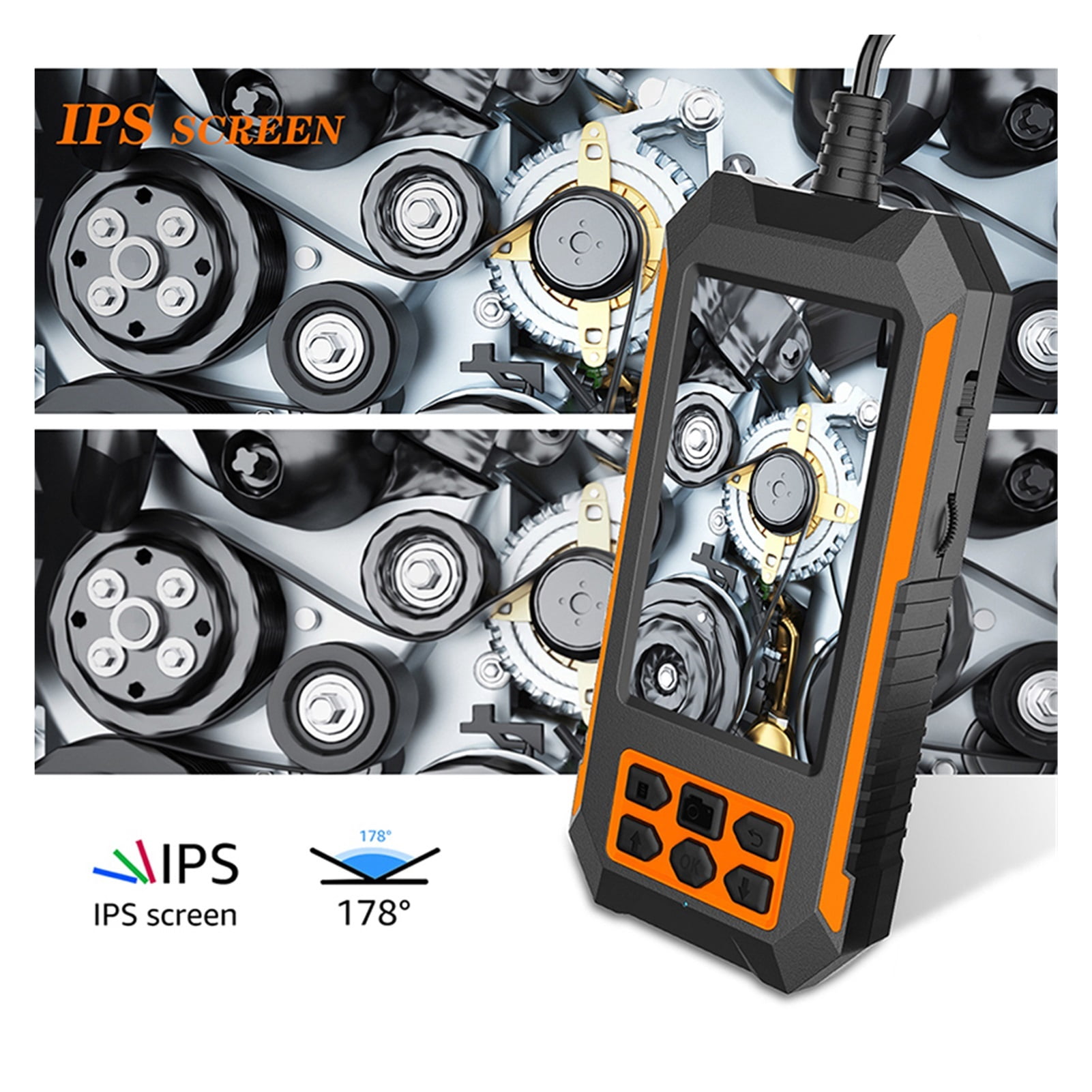 P70 8mm Single & Dual Lens Industrial Endoscope 1080P HD 4.5 " LCD Digital Inspection Camera WIth Hard Wire For Car Engine ,Various Applicable