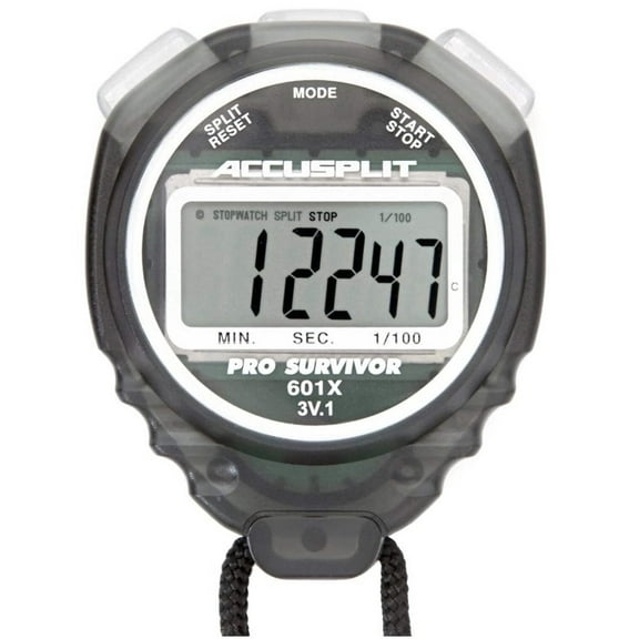 Accusplit A601XSM Pro Survivor Stopwatch with Smoke Case