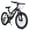 Black, variant on Raiatyw 20 inch Mountain Bike, 7-Speed Adult Dual-Suspension Mountain Bicycle with Sturdy Steel Frame, and Dual Handbrake for Aged 6+, Red