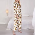 thumbnail image 3 of Balery Baseball Sport Conjunto de Pijama con Estampado para Mujer, Conjunto de Dos Piezas con Manga Larga, Ropa de Dormir Suave con Bolsillos, Pijamas Cómodos-XX-Large, 3 of 7