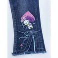 thumbnail image 3 of Peacolate 3Months-3Years Baby Girl Embroidery Denim Overalls Children's Bib Pants Jeans,Mushroom，5-6Years, 3 of 5