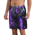 thumbnail image 2 of Pofeuu Purple Plant White Tiger Prin Men's Swim Trunks Quick Dry Bathing Suit Swimming Board Shorts Mesh Lining Beach Swimwear-XX-Large, 2 of 6