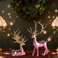 thumbnail image 4 of Resin Christmas Reindeer Figurines Deer Statues Elk Sculpture Deer Ornaments,Cute Standing Sitting Deer Figurine for Christmas Table Decor Mantel Centerpieces Christmas Decor, 4 of 4