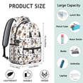 thumbnail image 6 of French Bulldog Footprint Backpack for School,Cute School Bag,Schoolbag with Adjustable Shoulder Straps & Padded Back,15.3"x11"x7.1".﻿, 6 of 6