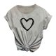 thumbnail image 2 of Puntoco moda mujer casual manga corta amor impreso o-cuello tops camiseta blusa Puntoco Puntoco-5361, 2 of 3