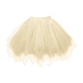 thumbnail image 4 of segolike Tulle Petticoat Women Tulle Tutu Skirt Layered Dress up Supplies Dress Costume for Stage Wedding Night Club Performance Beach Champagne Color, 4 of 8