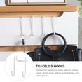 thumbnail image 3 of 2 Pcs No Trace Hook Household Door Hanger Kitchen Cabinet Hooks Peg Towel Coat Hangers Drawer Iron Punch Free, 3 of 6