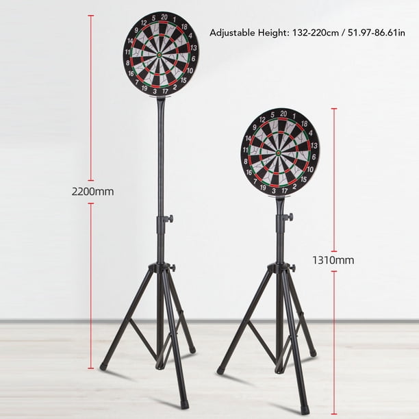 LinkVisions Cible de fléchettes avec Bullseye sans agrafes, 18 g, pointe en acier de 18 g, 12 fléchettes à pointe en acier de 18 g, kits de montage inclus LinkVisions Cible de fléchettes avec Bullseye sans agrafes, 18 g, pointe en acier de 18 g, 12 fléchettes à pointe en acier de 18 g, kits de montage inclus
