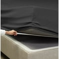 thumbnail image 3 of Empyrean Full Sheet Set (4 PC), 16” Deep Pocket Full Size Sheet Set, Full, Black, 3 of 7