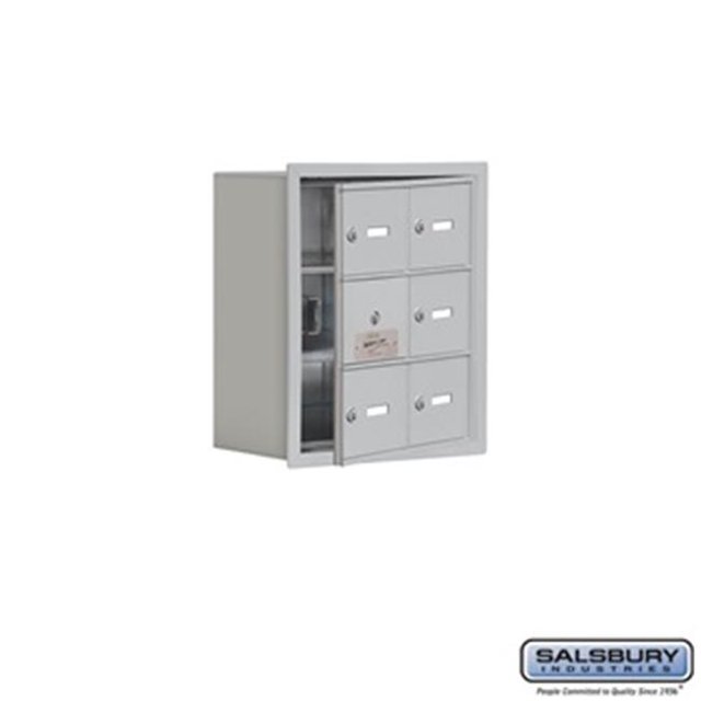 SalsburyIndustries 19138-06ARK Cell Phone Storage Locker With Front Access Panel - 3 Door High Unit, Aluminum