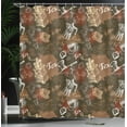 thumbnail image 4 of Ambesonne Modern Shower Curtain, European Coffee Culture, 69"Wx84"L, Caramel Brown Redwood, 4 of 5