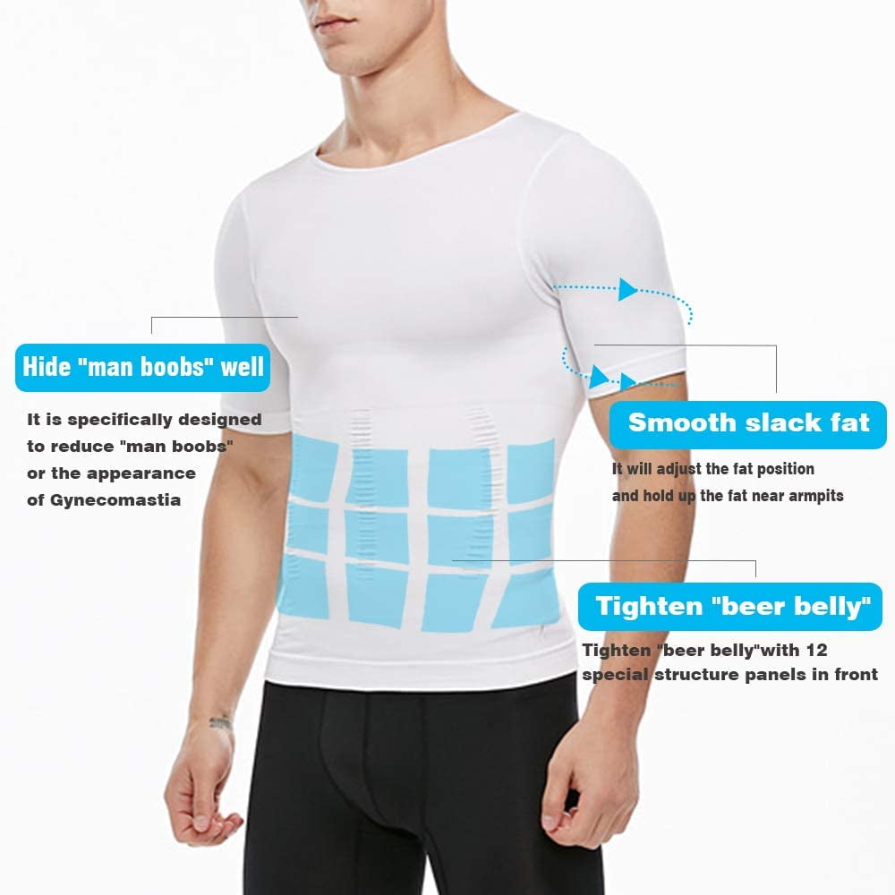 Men's Compression Shirt Undershirt Slimming Tank Top Workout Vest