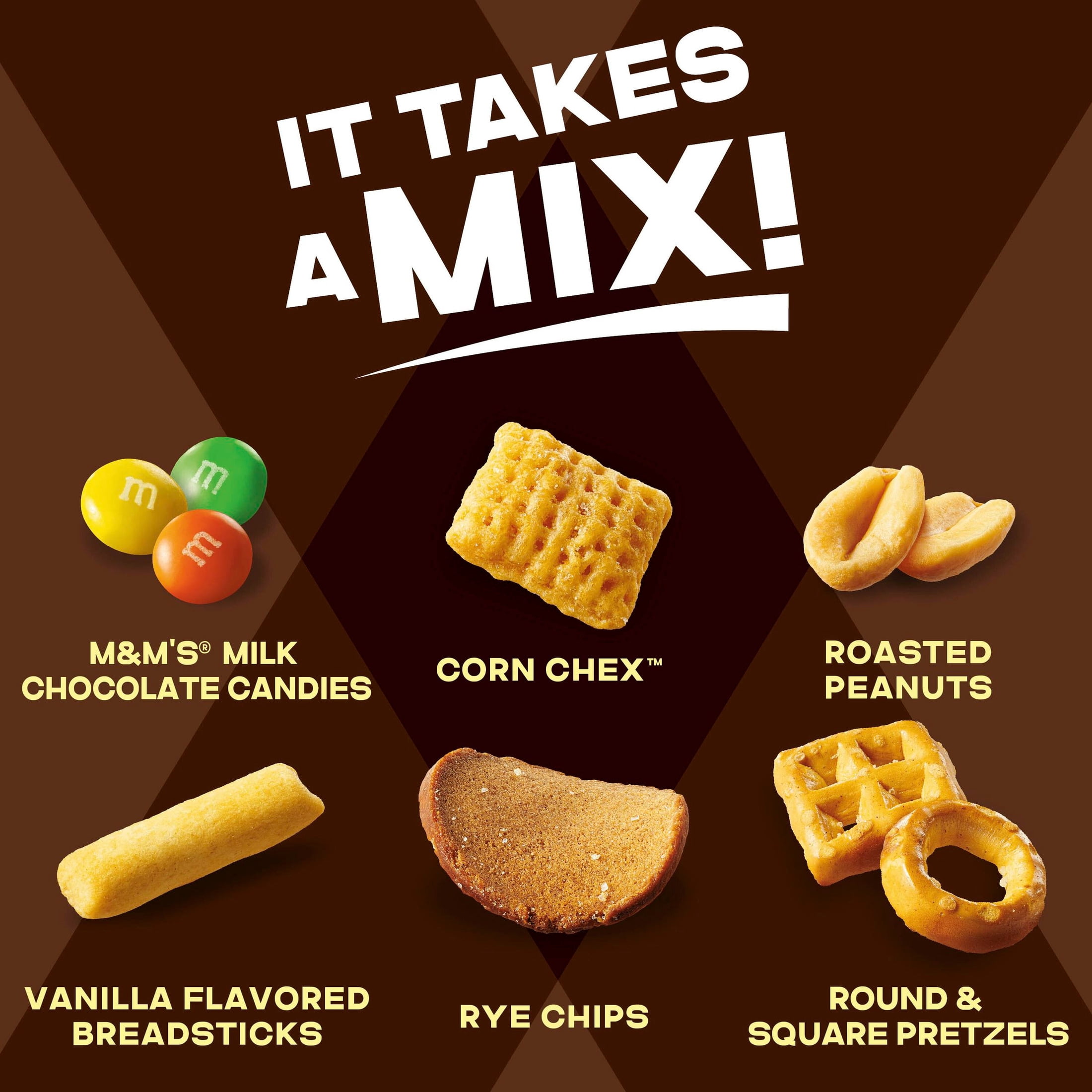 Chex Mix Sweet and Salty Snack Mix, with M&Ms Milk Chocolate Candies, 13.5 oz