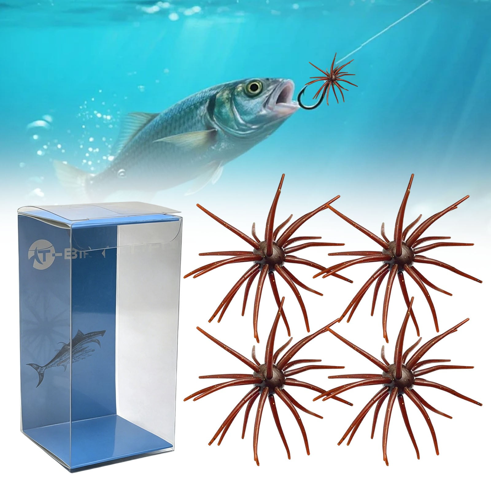 Soft Octopus Shape Fishing Lures Silicone Skirt Fishing Bait Artificial Saltwater Freshwater Bait Flexible Rubber Tentacle Fishing Tackle Realistic Swimming Action Soft Lure Angling Accessory