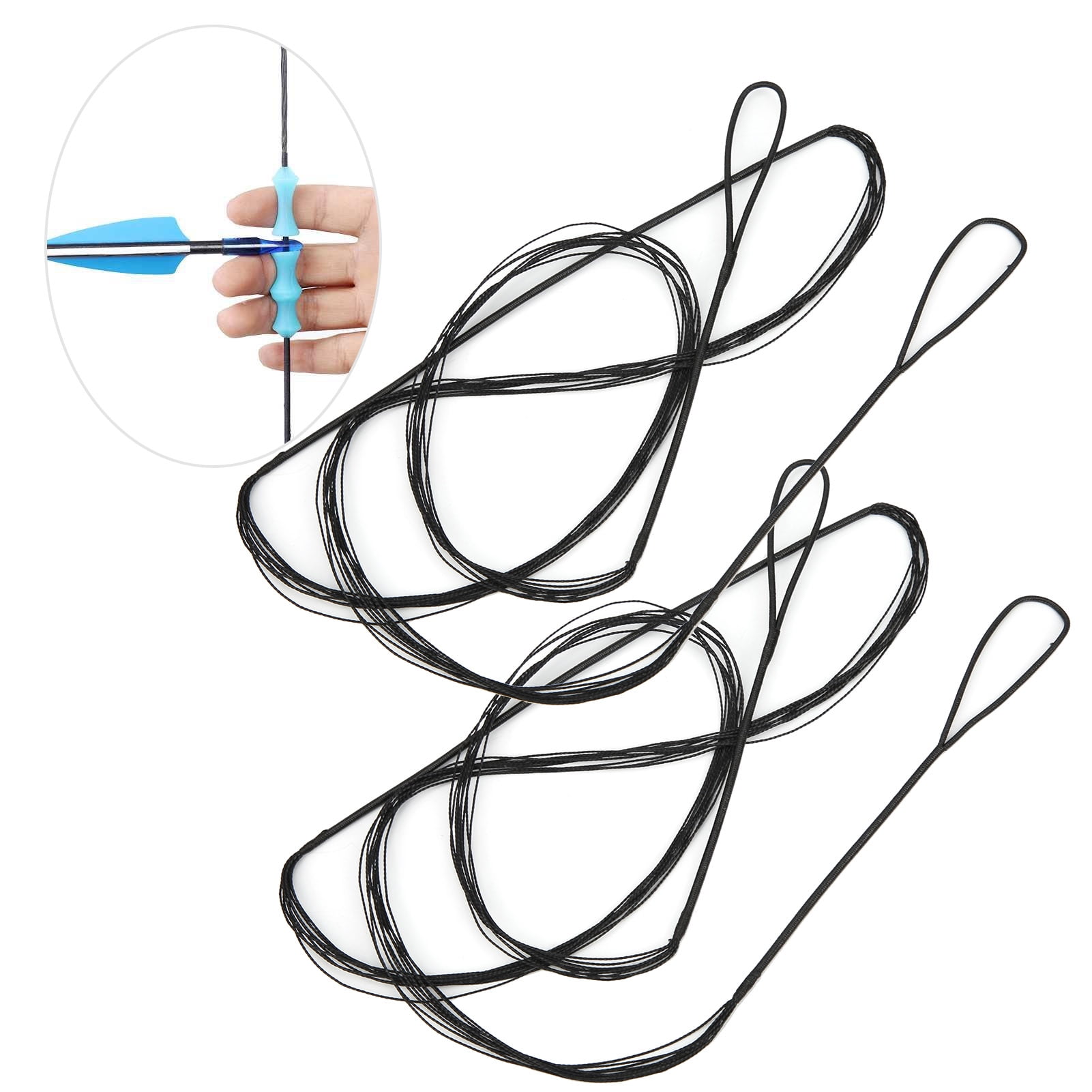 Remplacement Corde Arc Long 14 Brins Universelle Noir AMO 62 Charge 50 Lbs Archerie Corde Noire PATIKIL Corde D'arc Recurve, Corde D'arc De Remplacement 14 Brins Pour Arc Long Pour Équipement De