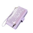 thumbnail image 4 of Zipper Wallet Case for Samsung Galaxy S10 Phone, Allytech Bling Glitter Leather Case with 9 Credit Card Holder Flip Magnetic Closure Stand Cover with Cash Pocket and Hand Strap, Purple, 4 of 7