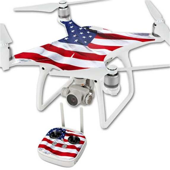 MightySkins DJPHAN4-American Flag Skin for Dji Phantom 4 Quadcopter Drone Wrap Cover Sticker - American Flag