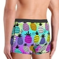 thumbnail image 5 of Balery Graffiti Pineapples Men's Boxer Briefs, Soft and Breathable Cotton Underwear with nylon Waistband-Small, 5 of 9