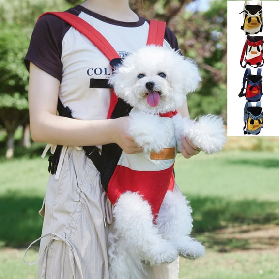 Dog Backpack CarrierforSmall Dogs, Pet Carrier Backpack, BackpackforCats, 16X12 In, Canvas BagwithZipper, Adjustable Straps, Dog Chest Carrier, Light Blue, Xl, 1 Pc