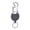 Black, variant on Key Ring Reel Badge Holder Keychain Retractable Elastic Quick Release Comfortable Grip Anti-Loss Zinc Alloy Telescopic Key Chain