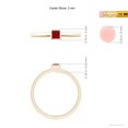 thumbnail image 6 of ANGARA Natural Bezel-Set Solitaire Square Ruby Stackable Engagement Ring in 14K Yellow Gold for Women (Size-3mm) | July Birthstone, Birthday, Anniversary, Jewelry Gift for Women | Natural Ruby Ring, 6 of 10
