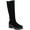 Black, variant on Aqua College Womens Dash Suede Tall Knee-High Boots