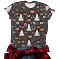 thumbnail image 6 of Witch Bat Cute Graphic T-Shirt for Women Crew Neck Short Sleeve Loose Casual Tops Fall Tees Multicolor M, 6 of 7