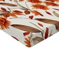 thumbnail image 4 of Ambesonne Floral Fitted Sheet, Art Autumnal Romance Flowers, King Size, Burnt Orange Umber and White, 4 of 5