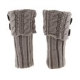 thumbnail image 1 of 2xFashion Mujer Boot Cuff Tejido Suave Pom Pom Calentador De Piernas Toppers Boot Calcetines Gris Sunnimix Puño de bota corto para mujer, 1 of 5