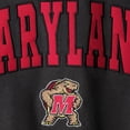 thumbnail image 4 of Men's Colosseum Charcoal Maryland Terrapins Arch & Logo Crew Neck Sweatshirt, 4 of 4