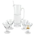 thumbnail image 2 of Premium European Mouth Blown Crystal Optic Water, Juice or Iced Tea Pitcher - Manhattan Martini Pitcher and Stirrer, 54oz, 12 Inches, 2 of 2