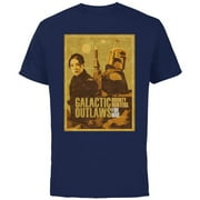 Star Wars The Book of Boba Fett Fennec Galactic Outlaws - Short Sleeve Cotton T-Shirt for Adults - Customized-Navy