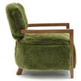 thumbnail image 5 of Furniture of America Birma Modern Faux Fur Ultra Soft Short Haired Accent Chair, Green, 5 of 13