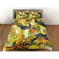 thumbnail image 3 of Pavo real dorado decoración estética juego de cama completo, funda nórdica de lujo reina,, 3 of 4