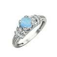 thumbnail image 2 of Bague de Mariage pour Femmes en Argent Sterling 925 Design Fleuri Forme Ronde 5 mm, 2 of 3