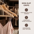 thumbnail image 4 of Unique Bargains 2 Pcs Wood Non-Slip Hangers with Clips for Clothing and Pants Natural, 4 of 6